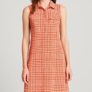 Griffin Paris Red & White Sleeveless Collared Dress